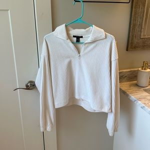 Forever 21 cropped quarter zip